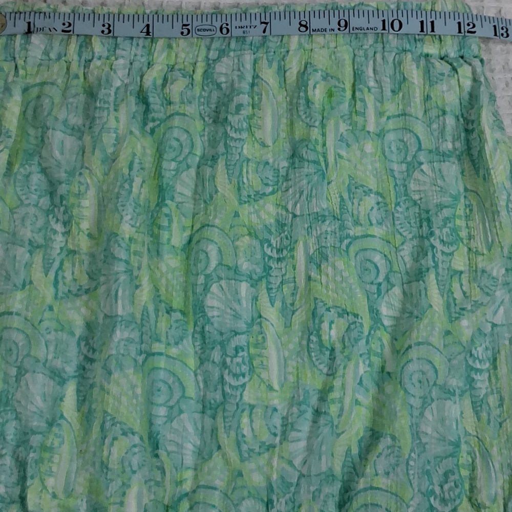 Vineyard Vines Shells Allover Print Green/Blue Bandeau Top Swim Coverup  XXS - Picture 8 of 16